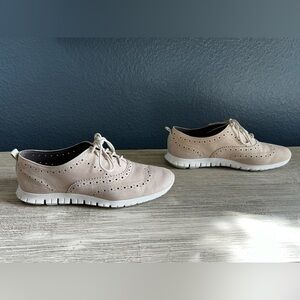 Cole Haan Zerogrand Wingtip Oxford Beige Lace-Up Shoes